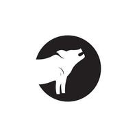 icône de cochon et illustration vectorielle de symbole vecteur