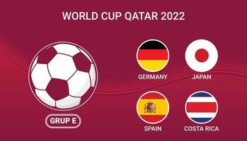 coupe du monde de football championnat phase de groupes e conception de fond vecteur