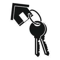 icône d'hypothèque de clés de maison, style simple vecteur