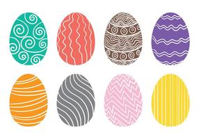 Dessiné Easter Egg Vector Icons