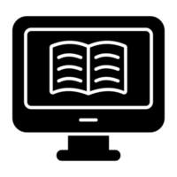 icône du design tendance du livre électronique vecteur