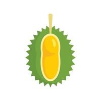 icône de petit fruit durian, style plat vecteur