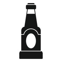 icône de bouteille de condiment, style simple vecteur
