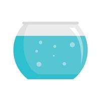icône d'aquarium de poissons, style plat vecteur