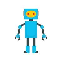 icône de jouet robot, style plat vecteur