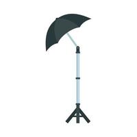 icône parapluie caméra ombre, style plat vecteur