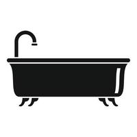 icône de la baignoire, style simple vecteur