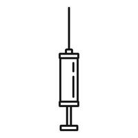 icône de seringue médicale, style de contour vecteur