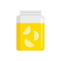 icône de pot de limonade, style plat vecteur
