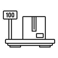 icône de balances d'entrepôt, style de contour vecteur