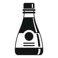 icône de bouteille de soja aromatique, style simple vecteur