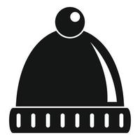 icône de chapeau d'hiver, style simple vecteur
