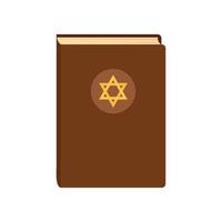 icône de livre de judaïsme, style plat vecteur