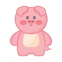 mignon, cochon, kawaii, animal vecteur