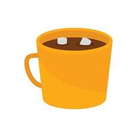 icône de café guimauve, style plat vecteur