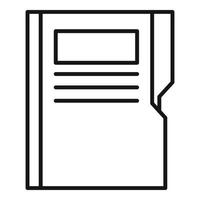 icône de relecture papier, style de contour vecteur