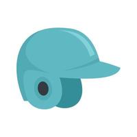icône de casque de baseball, style plat vecteur