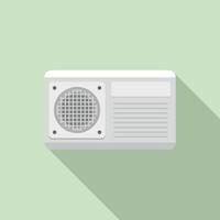 icône de ventilateur de conditionneur, style plat vecteur