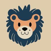 mignon adorable bébé lion illustration vectorielle pour les enfants. vecteur