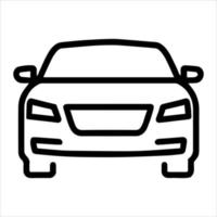 pictogramme de voiture, illustration de transport d'icône de ligne minimale. vecteur