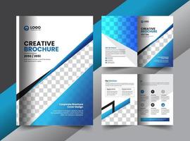 brochure d'entreprise à deux volets et conception de concept de mise en page de couverture avec des formes modernes vecteur