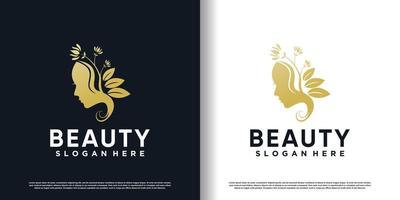 logo de beauté avec vecteur de conception créative