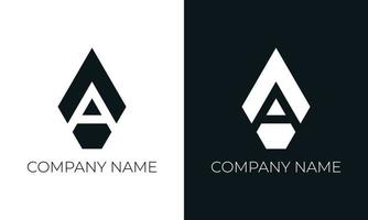lettre initiale un modèle de conception de vecteur de logo. créatif moderne tendance une typographie et des couleurs noires.