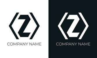 modèle de conception de vecteur de logo lettre initiale z. typographie créative moderne et tendance z et couleurs noires.