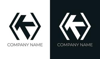 modèle de conception de vecteur de logo lettre initiale k. typographie créative moderne et tendance k et couleurs noires.