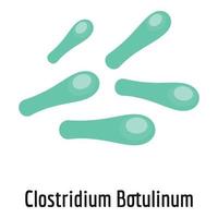 icône de clostridium botulinum, style cartoon. vecteur