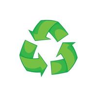 icône de recyclage, style cartoon vecteur