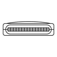 mini icône de radiateur, style de contour vecteur