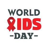 ensemble de logos de la journée internationale du sida, style plat vecteur