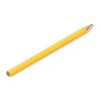 icône de stylo enfant jaune scolaire, style isométrique vecteur