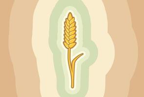 affiche vintage de vecteur d'épi de blé. illustration de l'épi de blé dans un style rétro.