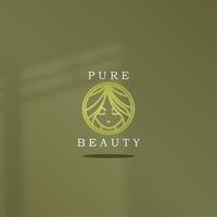 logo icône design beauté visage forme femme couleur or luxe simple élégant, pour magasin, produits de beauté eps 10 vecteur