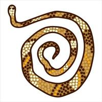 conception folklorique africaine. symbole serpent et animal. illustration graphique vectorielle. vecteur