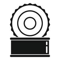 icône de boîte de conserve ouverte, style simple vecteur