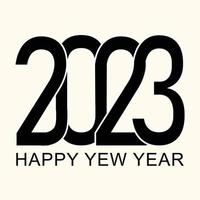 la conception de la silhouette de salutation du nouvel an 2023 dans des couleurs calmes et douces. fond de la veille du nouvel an 2023 avec une couleur noire isolée. vecteur