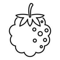 icône de blackberry alimentaire, style de contour vecteur