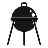 icône d'équipement de barbecue, style simple vecteur