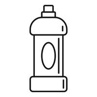 icône de bouteille d'eau de javel domestique, style de contour vecteur