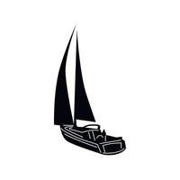 icône de yacht, style simple vecteur