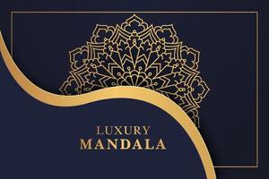 conception de fond de mandala islamique de luxe unique vecteur