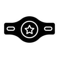 icône de ceinture de lutte au design unique vecteur