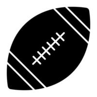 icône du football américain, conception solide du rugby vecteur