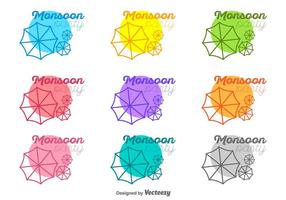 Signes vecteur Parti Mousson