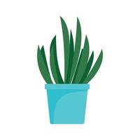 icône de pot de cactus, style plat vecteur