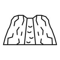 icône de cascade, style de contour vecteur