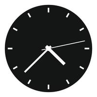 icône moderne de l'horloge, style noir simple vecteur